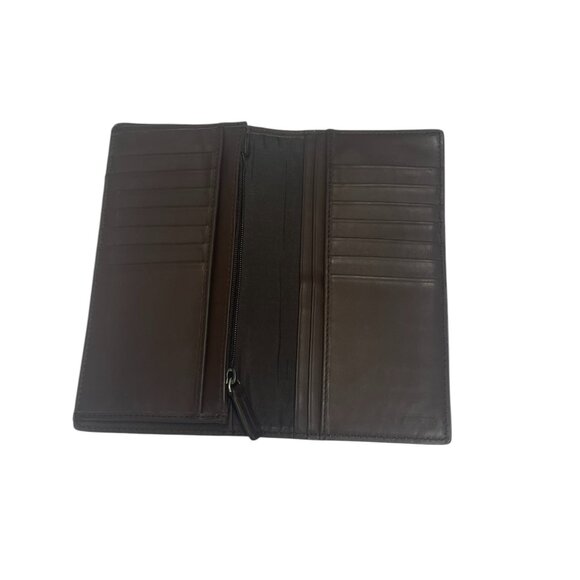 Coach Leather Credit Card ID Travel Organizer Wallet Holder - Brown - Picture 10 of 12